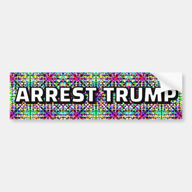 Autocollant De Voiture ARREST TRUMP (you may change the words) (Devant)