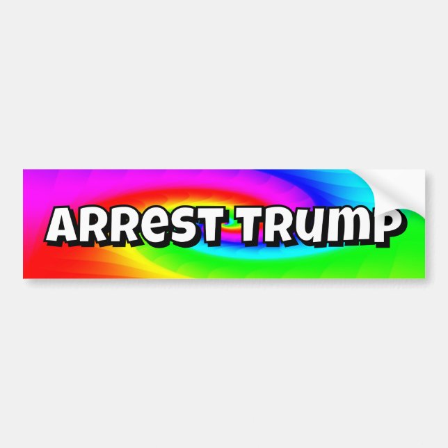 Autocollant De Voiture Arrest Trump (you may change the words) (Devant)