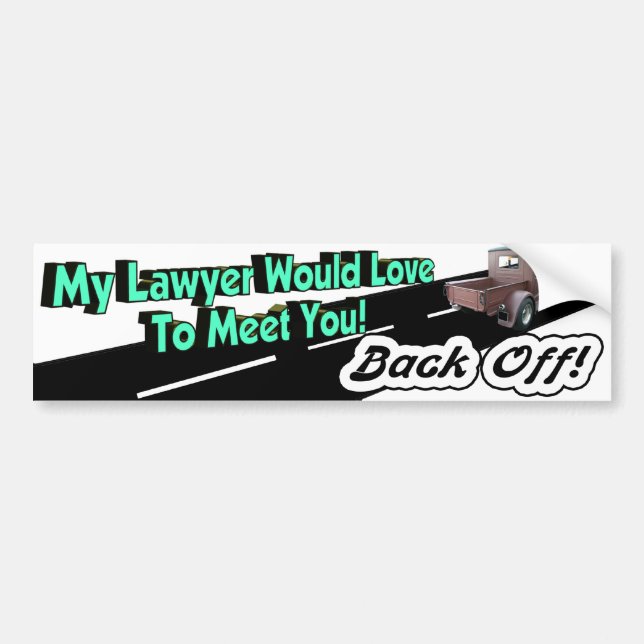 Autocollant De Voiture Arrêt de l'étiquette de pare-chocs juridique (Devant)