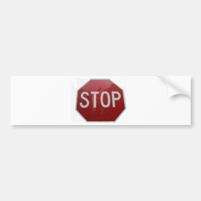 Autocollant De Voiture Arrêter le signe (Devant)