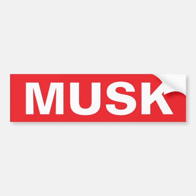 AUTOCOLLANT DE VOITURE ARRÊTER MUSK (Devant)