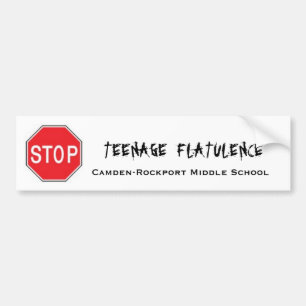 Autocollant De Voiture Arrêtez la flatulence adolescente