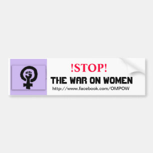Autocollant De Voiture ARRÊTEZ la guerre sur des femmes