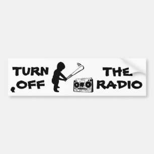 Autocollant De Voiture ARRÊTEZ le bumperSTICKER PAR RADIO