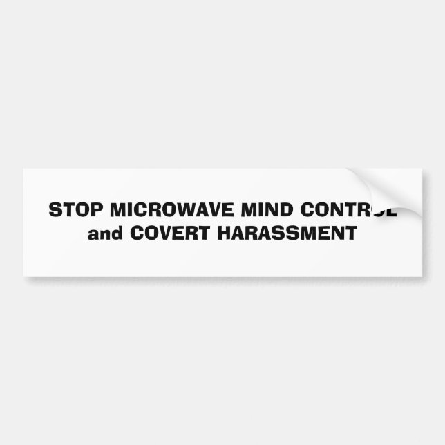 Autocollant De Voiture ARRÊTEZ le HARCÈLEMENT de COUVERT de CONTROLand (Devant)