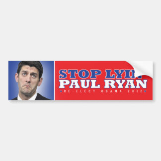 Autocollant De Voiture Arrêtez Lyin Paul Ryan Bumpersticker