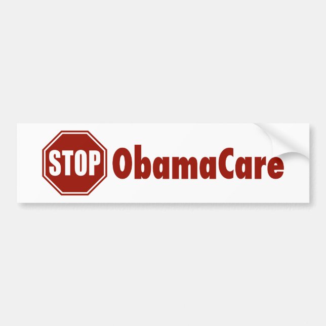 Autocollant De Voiture Arrêtez ObamaCare (Devant)