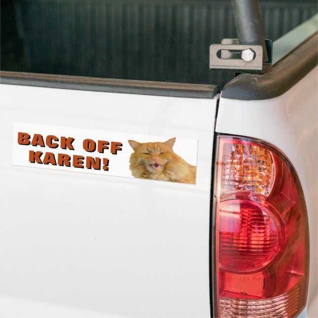 Autocollant De Voiture Arrière de Karen Chat Sticker de pare-chocs (Sur camion)