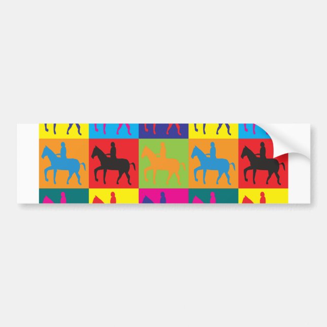 Autocollant De Voiture Art de bruit d'équitation (Devant)