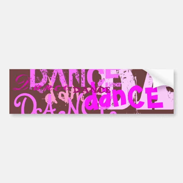 Autocollant De Voiture Art de danse dans le rose (Devant)