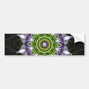 Autocollant De Voiture Art de kaléidoscope de mandala floral pourpre