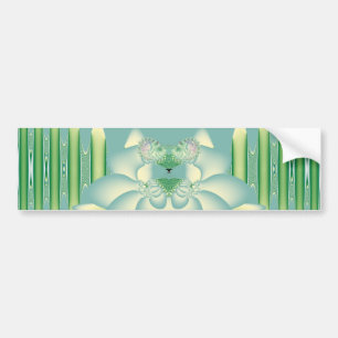 Autocollant De Voiture Art Déco Fleur Fractale Lotus Menthe