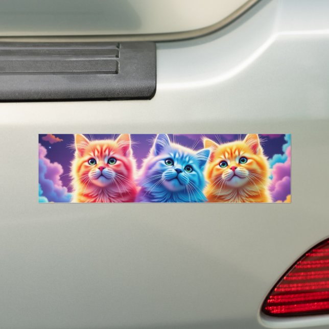 Autocollant De Voiture Art du chat (En voiture)
