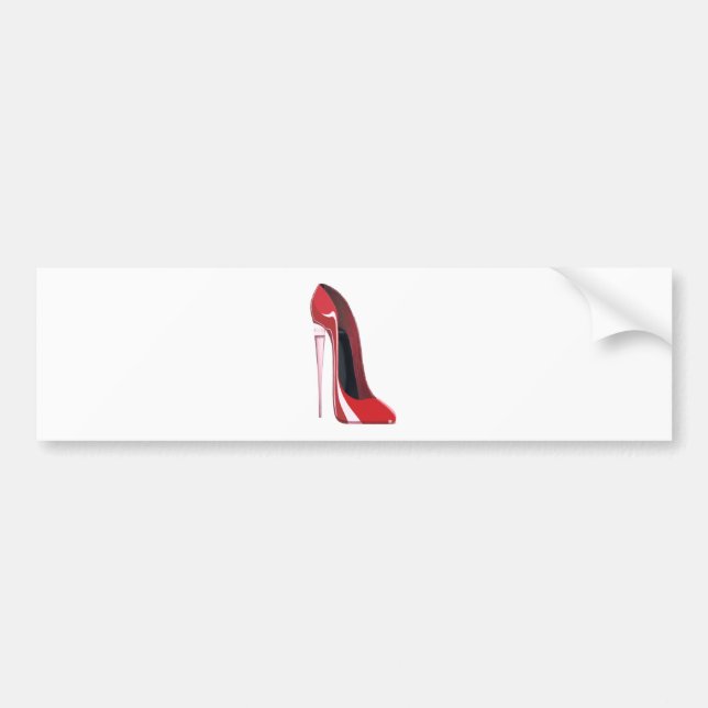 Autocollant De Voiture Art stylet rouge de chaussure de talon de (Devant)