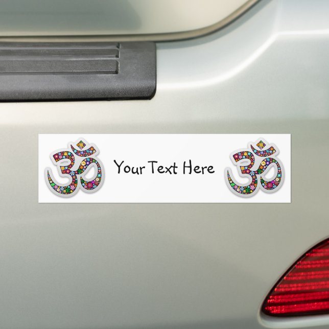 Autocollant De Voiture Art symbolique floral Namaste (En voiture)