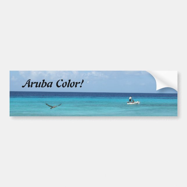 Autocollant De Voiture Aruba !  Adhésif pour pare-chocs des Caraïbes de (Devant)