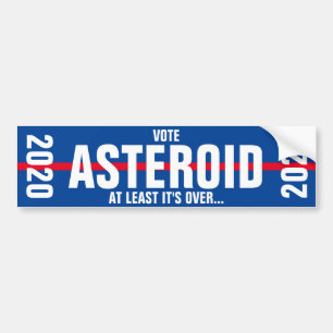 AUTOCOLLANT DE VOITURE ASTEROID 2020 BUMPER STICKER.