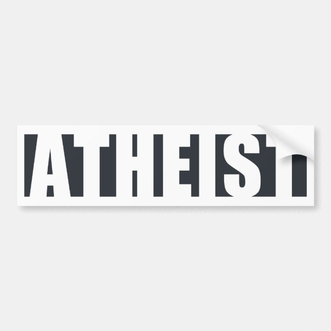 Autocollant De Voiture Athée en dedans (Devant)