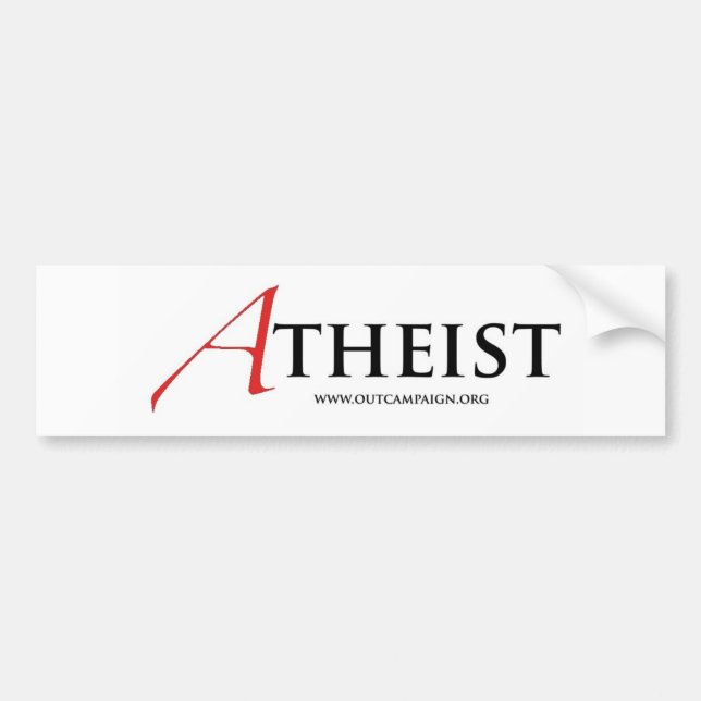 Autocollant De Voiture Athée (lettre d'écarlate) (Devant)