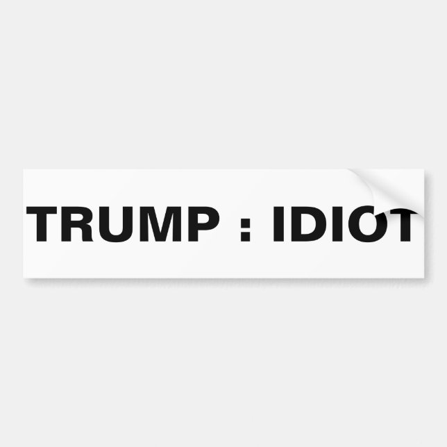 AUTOCOLLANT DE VOITURE ATOUT : IDIOT (Devant)