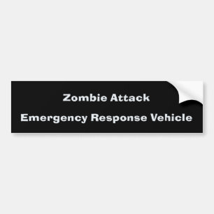 Autocollant De Voiture Attaque BumperSticker de zombi