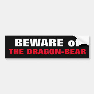Autocollant De Voiture ATTENTION au DRAGON-BEAR Chine & Russie conforter