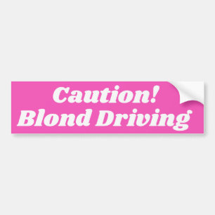 Autocollant De Voiture ATTENTION Conduite blonde