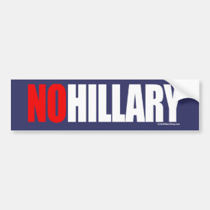 Autocollant De Voiture AUCUN blanc AUDACIEUX de HILLARY - Anti-Hillary -