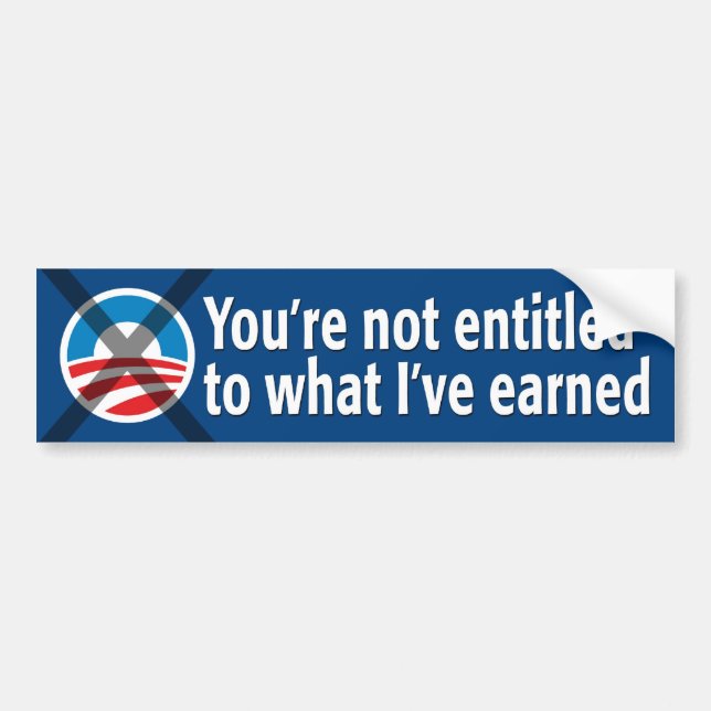 Autocollant De Voiture AUCUN Droit : Sticker anti-Obama (Devant)