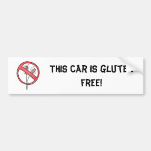 Autocollant De Voiture Aucun gluten/blé ne libèrent !