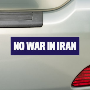 Autocollant De Voiture Aucune Guerre En Iran Anti-Trump Peace Anti-Guerre