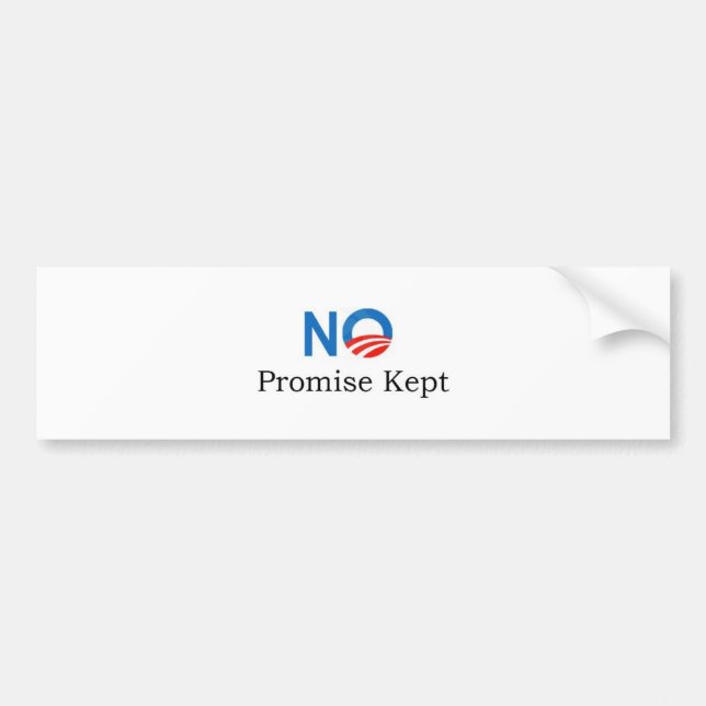 Autocollant De Voiture Aucune promesse gardée (Devant)