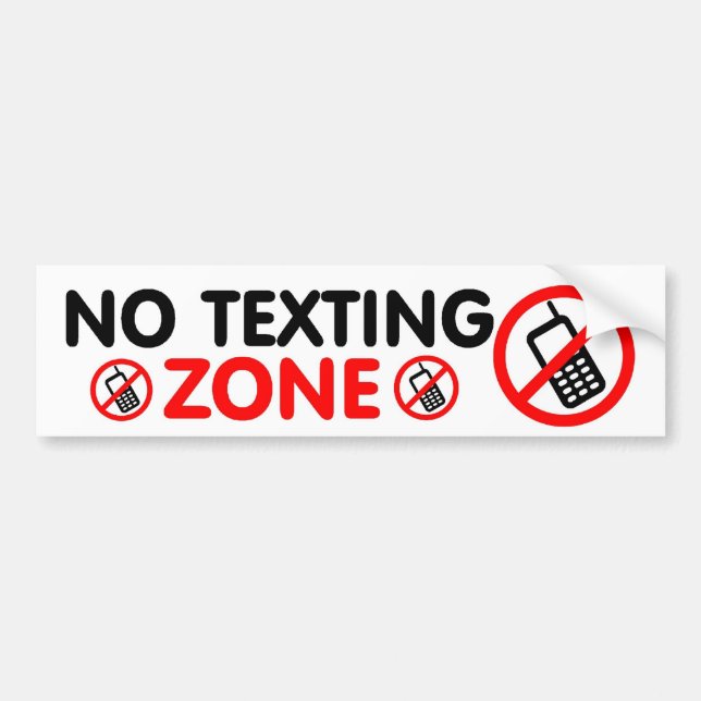 Autocollant De Voiture Aucune zone de service de mini-messages (Devant)