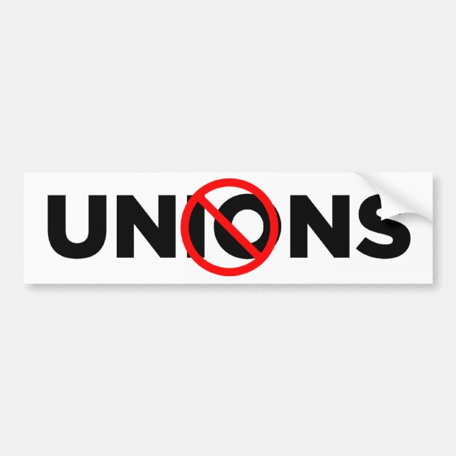 Autocollant De Voiture Aucuns syndicats (Devant)
