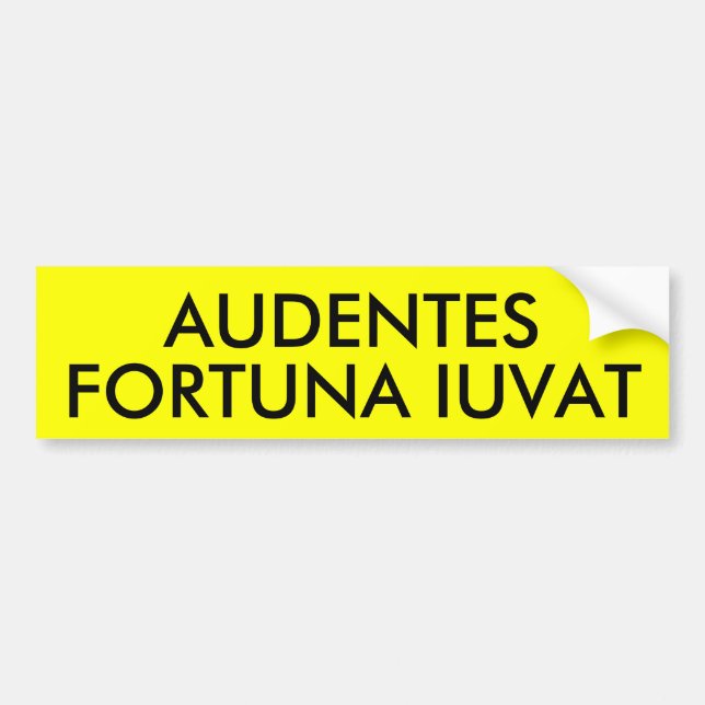 AUTOCOLLANT DE VOITURE AUDENTES FORTUNA IUVAT (Devant)