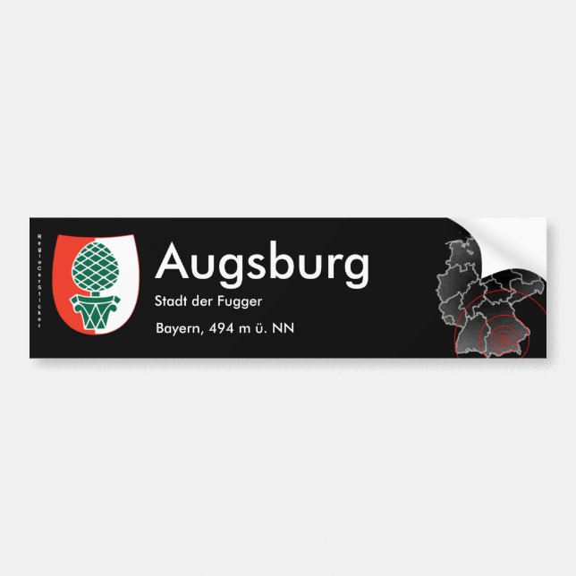 Autocollant De Voiture Augsbourg-2 (Devant)