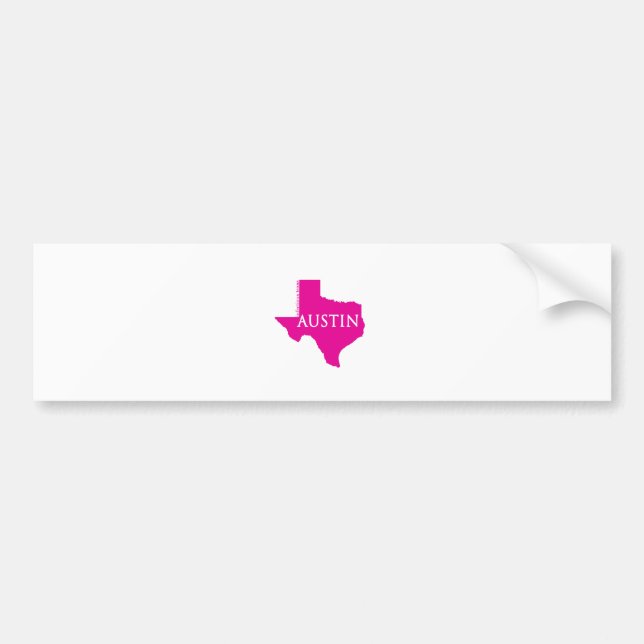 Autocollant De Voiture Austin rose, le Texas (Devant)