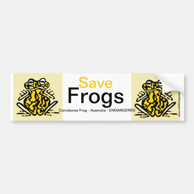 Autocollant De Voiture Australie - Cool Save FROGS - Nature - Ecologie (Devant)