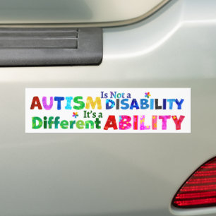 Autocollant De Voiture AUTISM Is Not a Disability