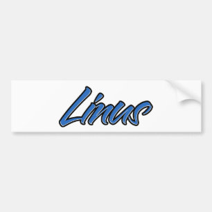 Autocollant De Voiture Autoaufkleber Sticker bleu Linus Name