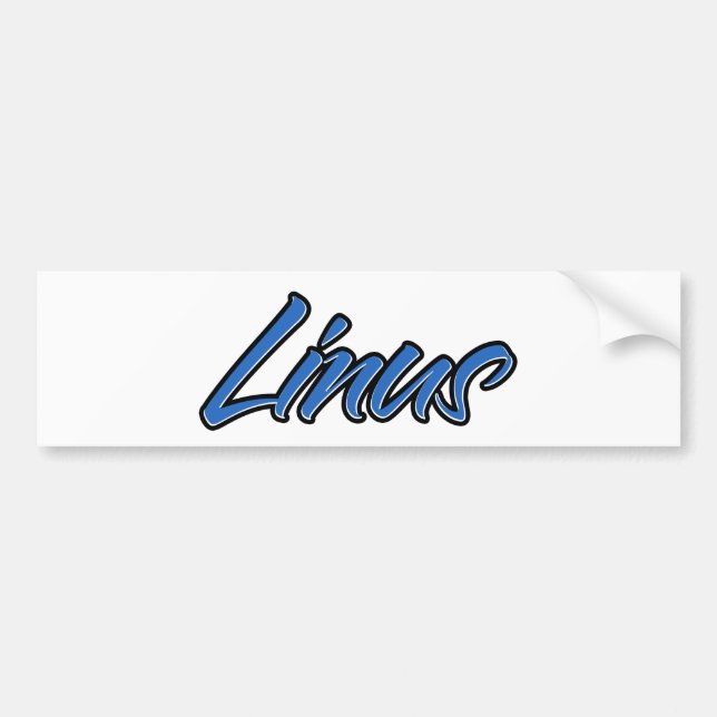Autocollant De Voiture Autoaufkleber Sticker bleu Linus Name (Devant)