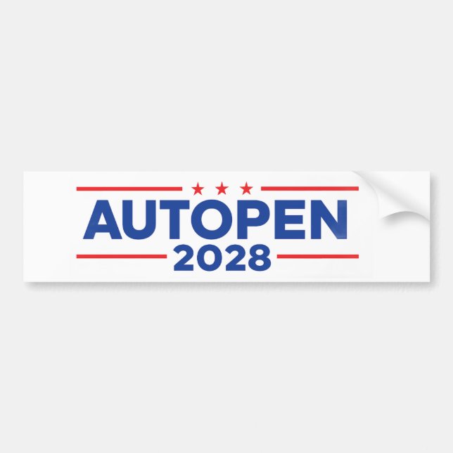 AUTOCOLLANT DE VOITURE AUTOPEN 2028 (Devant)