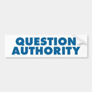 Autocollant De Voiture Autorité de question - bleu