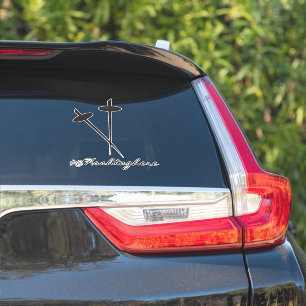 Autocollant de voiture avec nom de script noir d'é