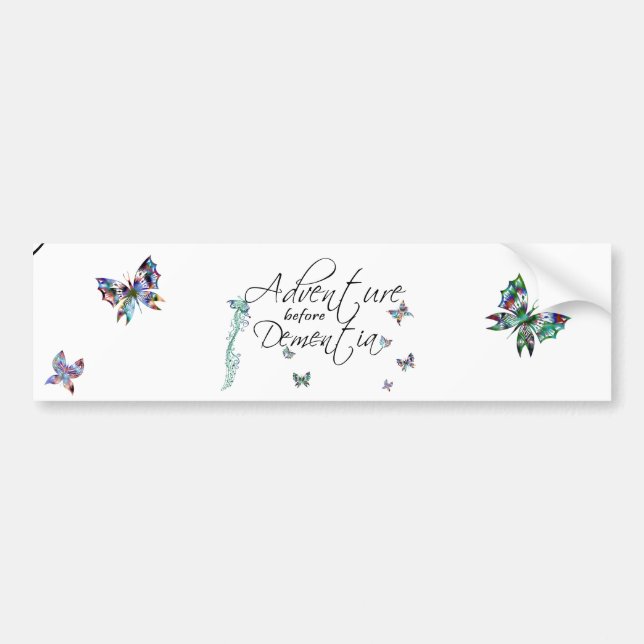 Autocollant De Voiture Aventure avant adhésif pour pare-chocs de démence (Devant)