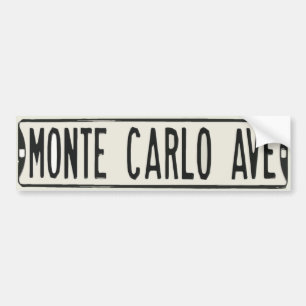 Autocollant De Voiture Avenue de Monte Carlo