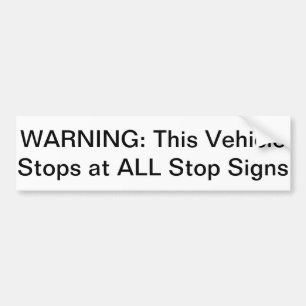 Autocollant De Voiture Avertissement : Ce véhicule s'arrête à tous les