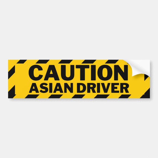 Autocollant De Voiture avertissement conducteur asiatique (Devant)