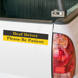 Autocollant De Voiture Avertissement Conducteur Sourd