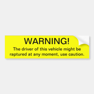 Autocollant De Voiture Avertissement de l'adhésif pour pare-chocs de